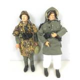 2 WWII German soldiers, 12 in tall