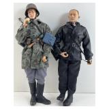 2 WWII German soldiers, 12 in tall