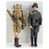 2 WWII German soldiers, 12 in tall