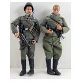 2 WWII German soldiers, 12 in tall