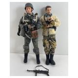 2 WWII German soldiers, 12 in tall