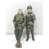 2 WWII German soldiers, 12 in tall