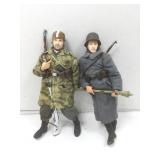 2 WWII German soldiers, 12 in tall