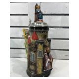 German beer stein w/lid 12 in tall, LE