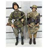 2 WWII German soldiers, 12 in tall