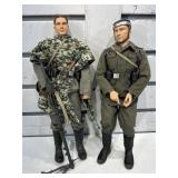 2 WWII German soldiers, 12 in tall