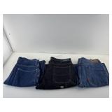 3 pair denim jeans. Faded Glory size 36x34, Mecca