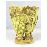 McCoy pottery grapes & leaves vase, some chips on