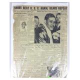Vintage boxing newspaper