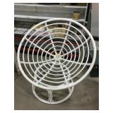White Bamboo Patio chair, 45in diameter