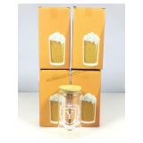 5 Coolife 16 oz glass beer can cups