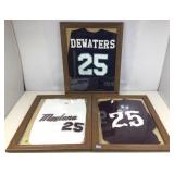 3pc jersey baseball lot framed