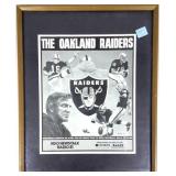 Oakland raiders framed picture