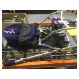 Kelly Kids framed backpack, fishing net and