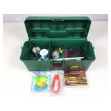 Tackle box w/ lures & fishing, asstd