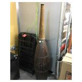 Wood wicker decor vase, 5ft tall