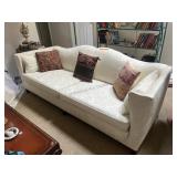 White floral pattern Couch, 7ft tall