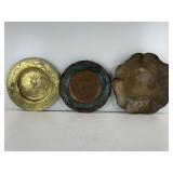 Vtg Copper & Brass Plates
