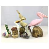 Pelican Collection. Pottery/Ceramic & Wood