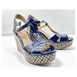 Clarks Amelia Roma NavyPatent Verni Marine wedge
