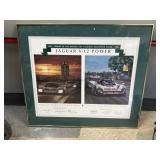1990 Jaguar V-12 Power framed print, 27x24in