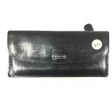 Coach Gray/Black Leather Slim Envelope Wallet