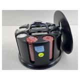 Poker chip caddy, rotating w/handle