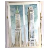 NY City Skyscrapers High Quality Lithograph