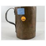 1,060g Antique Hand Hammered Copper Mug Primitive