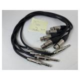 1/4 in TRS to XLR Female Audio Cables
