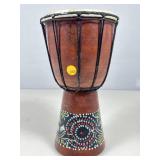 Handpainted Djembe Drum 12in H