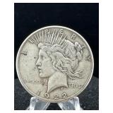 1922 S Silver Peace Dollar