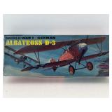 NOS Aurora model kit, WWI German Albatross D-3,