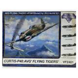 NOS Curtis P40 Avg Flying Tigers model kit, 1:24