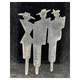 Sterling Silver Stylish People Pin, Tw 18.2g,