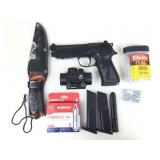 Beretta 6mm BB Gun w/ Accessories & Zombie Slayer
