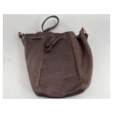 Jones New York Brown Leather Bucket Bag