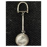 Haile Selassie Silver Coin/keychain, Tw 11.6g