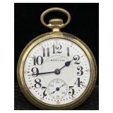 Hamilton Gold-plated Wind Up Railroad Pocket Watch