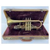 Vtg Ambassador F.E. Olds & Son Trumpet w/ Case