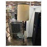 Side table /floor lamp, 59in tall