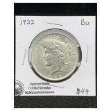1922 Signature Series Silver Peace Dollar