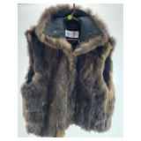 Andrew Marc Fur Vest. Est Sz Large