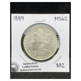 1889 Signature Series Silver Morgan Dollar