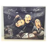 UFC Fighters Multi-Signed Joe Rogan Canvas Print.