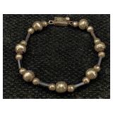 Sterling Silver Bracelet, Tw 25g, Sz 9in Long