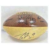 Drew brees autographed football hof