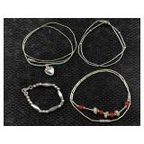 Sterling Silver Necklaces & Bracelet, Tw 16.8g,