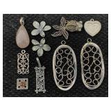 Sterling Silver Pendants, Tw 27g, See Photos