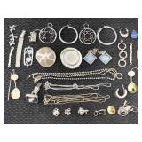 Sterling Silver Scrap Jewelry, Tw 89g, See Photos